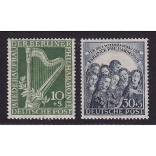 ALEMANIA OCCIDENTAL BERLIN 1950 Yv 58/9 SERIE COMPLETA DE ESTAMPILLAS NUEVAS CON GOMA 70 EUROS